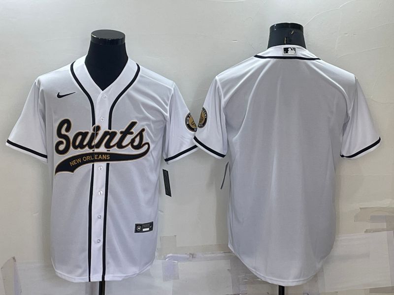 Men New Orleans Saints Blank White 2022 Nike Co branded NFL Jersey->boston red sox->MLB Jersey